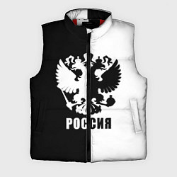 Мужской жилет РОССИЯ чёрно-белое