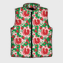 Мужской жилет Гранат фрукт паттерн, цвет: 3D-светло-серый