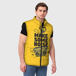 Мужской жилет Make Some Noise музыка, цвет: 3D-черный — фото 2