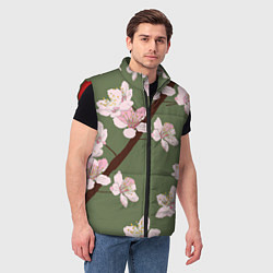 Мужской жилет Деревья весной, цвет: 3D-красный — фото 2