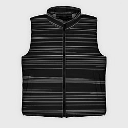 Мужской жилет Узор H&S Полосы Черно-белый 119-9-35-5-f-2, цвет: 3D-светло-серый