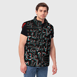 Мужской жилет ФОРМУЛЫ ГЛИТЧ GLITCH, цвет: 3D-красный — фото 2