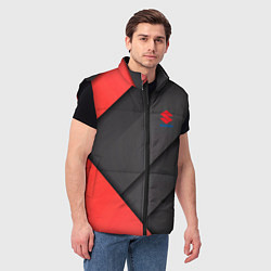 Мужской жилет SUZUKI abstraction, цвет: 3D-черный — фото 2