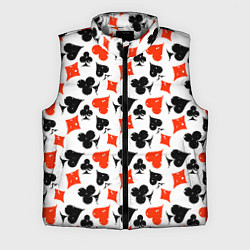 Мужской жилет Пика, Черва, Крестя, Бубна, цвет: 3D-светло-серый