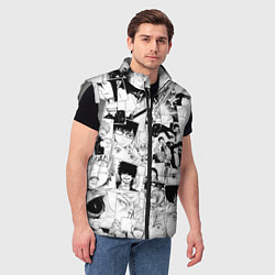 Мужской жилет Синий Экзорцист паттерн, цвет: 3D-светло-серый — фото 2