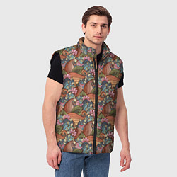Мужской жилет Паттерн волнистые узоры, цвет: 3D-черный — фото 2