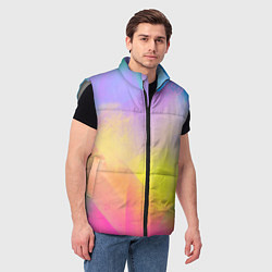 Мужской жилет Красочный неон, цвет: 3D-светло-серый — фото 2