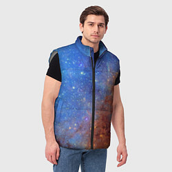 Мужской жилет Яркая вселенная, цвет: 3D-светло-серый — фото 2