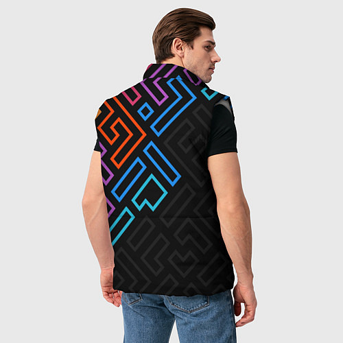 Мужской жилет НЕОНОВЫЕ ФИГУРЫ НЕОН / 3D-Светло-серый – фото 4