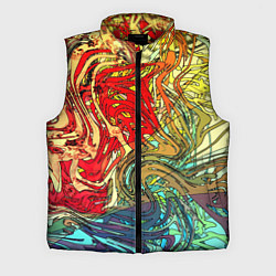 Мужской жилет Хаотичные линии Abstract pattern, цвет: 3D-красный