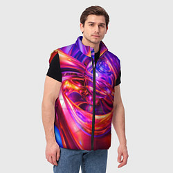 Мужской жилет Abstract color neon composition Абстрактная неонов, цвет: 3D-красный — фото 2