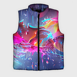 Мужской жилет Neon splashes, цвет: 3D-черный