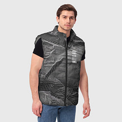 Мужской жилет Мятая сетчатая ткань Crumpled Mesh Fabric, цвет: 3D-светло-серый — фото 2