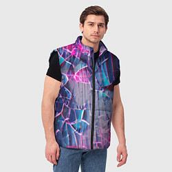 Мужской жилет Осколки стекла, цвет: 3D-черный — фото 2