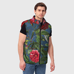 Мужской жилет Цветы Розы В Саду, цвет: 3D-красный — фото 2