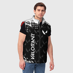 Мужской жилет Valorant ВАЛОРАНТ паттерн, цвет: 3D-красный — фото 2