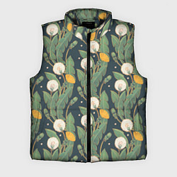 Мужской жилет Цветение одуванчиков, цвет: 3D-черный