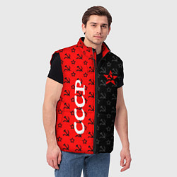Мужской жилет СОВЕТСКИЙ СОЮЗ : СЕРП И МОЛОТ : ЗВЕЗДА, цвет: 3D-черный — фото 2