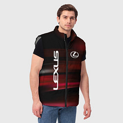 Мужской жилет Lexus - абстракция, цвет: 3D-светло-серый — фото 2