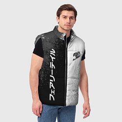 Мужской жилет FAIRY TAIL BLACK AND WHITE LOGO, цвет: 3D-светло-серый — фото 2