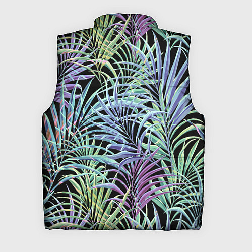 Мужской жилет Разноцветные Листья Пальм В Ночных Джунглях / 3D-Красный – фото 2