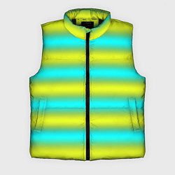 Мужской жилет Бирюзово-желтые неоновые полосы