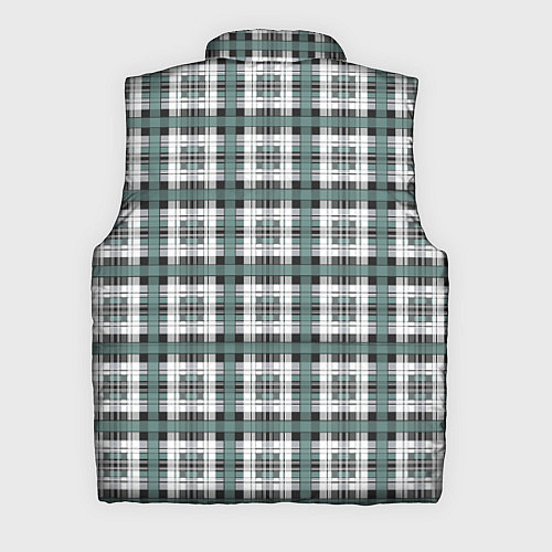 Мужской жилет Серо-зеленый клетчатый узор шотландка / 3D-Красный – фото 2