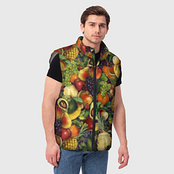 Мужской жилет Вкусные Летние Фрукты, цвет: 3D-светло-серый — фото 2