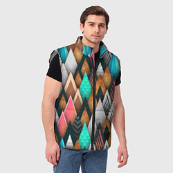 Мужской жилет Абстрактный цветной лес, цвет: 3D-светло-серый — фото 2