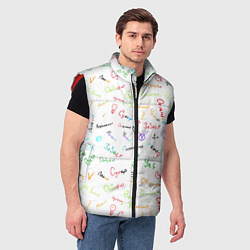 Мужской жилет Слова поддержки, цвет: 3D-красный — фото 2