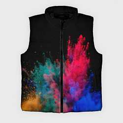 Мужской жилет Брызги сухих красок, цвет: 3D-черный