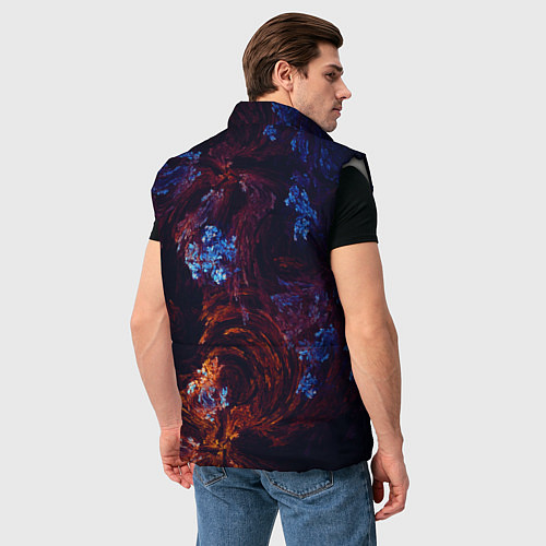 Мужской жилет Синие и Красные Коралловые Рифы / 3D-Светло-серый – фото 4