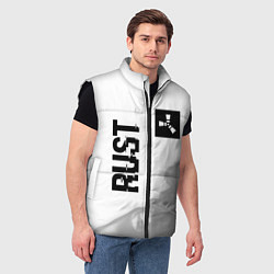 Мужской жилет Rust Glitch на светлом фоне, цвет: 3D-черный — фото 2