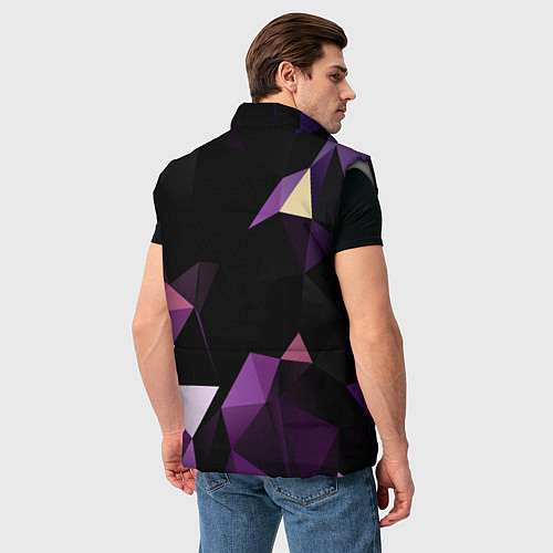 Мужской жилет Полигональная магия / 3D-Светло-серый – фото 4