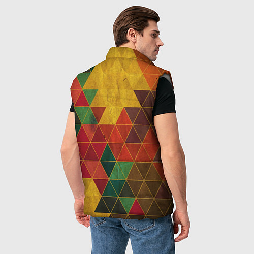 Мужской жилет Треугольная старая стена / 3D-Светло-серый – фото 4