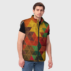 Мужской жилет Треугольная старая стена, цвет: 3D-светло-серый — фото 2