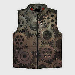 Мужской жилет Механистический паттерн из шестерёнок в стиле Стим, цвет: 3D-красный