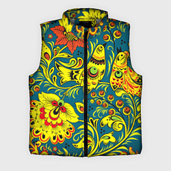 Мужской жилет Хохломская Роспись Две Птицы, цвет: 3D-светло-серый