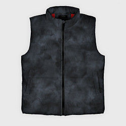 Мужской жилет Акварельные разводы черный, цвет: 3D-красный