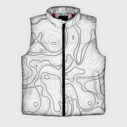 Мужской жилет Топографическая Карта Гор, цвет: 3D-красный