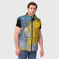 Мужской жилет Извержение Красок, цвет: 3D-светло-серый — фото 2