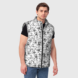 Мужской жилет Паттерн Cuphead the delicious last course, цвет: 3D-светло-серый — фото 2