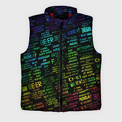 Мужской жилет Прикольные популярные надписи, цвет: 3D-красный
