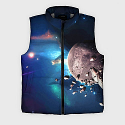 Мужской жилет Космическое столкновение объектов, цвет: 3D-светло-серый