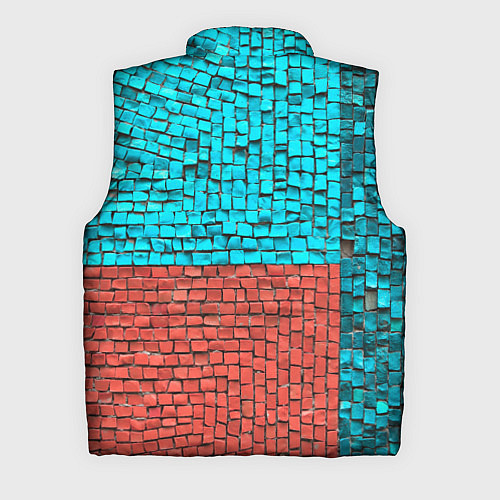 Мужской жилет Каменно-кирпичная броня - Оранжевый / 3D-Красный – фото 2