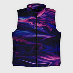 Мужской жилет Фиолетово-розовый абстрактный узор, цвет: 3D-черный