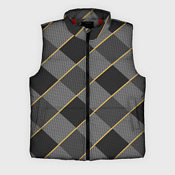 Мужской жилет Серебром в клетку, цвет: 3D-красный