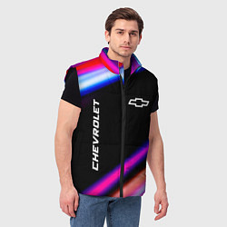 Мужской жилет Chevrolet speed lights, цвет: 3D-черный — фото 2
