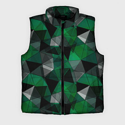 Мужской жилет Зеленый, серый и черный геометрический