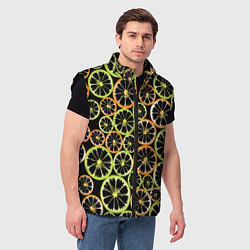 Мужской жилет Цитрусовый микс, цвет: 3D-черный — фото 2